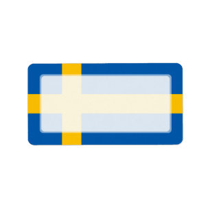 Etiqueta Suecia - bandeira sueco