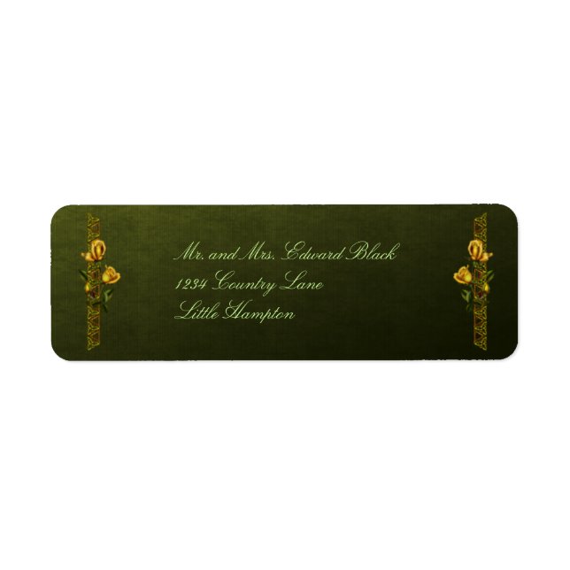 Etiqueta Suíte de Casamento de Rosas ouros (Frente)