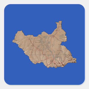 Etiqueta sul do mapa de Sudão