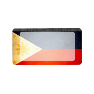 Etiqueta Sun beijou a bandeira de Filipinas