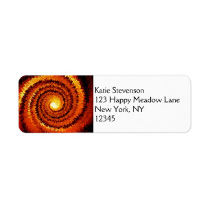Etiqueta Sun espiral abstrato