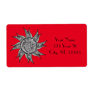 Etiqueta Sun Tattoo Thunder_Cove estilo Henna  