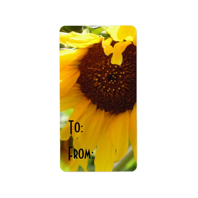 Etiqueta Sunflower Love (Frente)