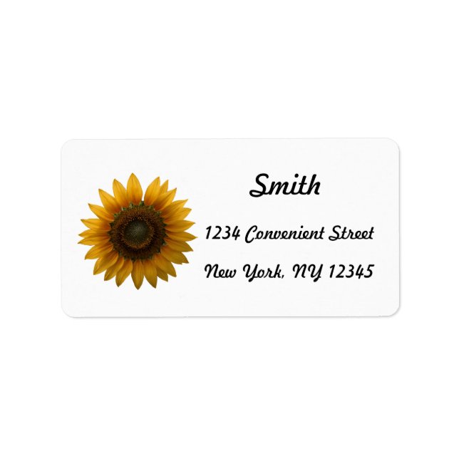 Etiqueta Sunflower Return Address Label (Frente)