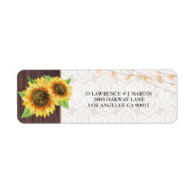 Sunflower String Lights Lace Wood Casamento Addres