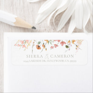 Etiqueta Sunny Wildflower Wedding Border ID1023
