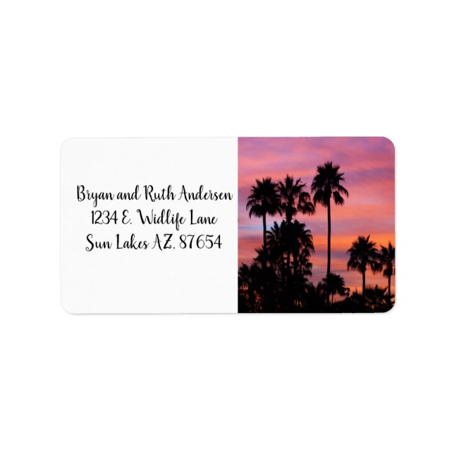 Etiqueta Sunrise em Gilbert, AZ (Frente)