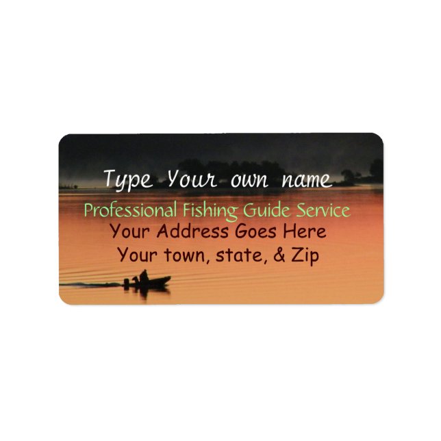 Etiqueta Sunrise no lago Labels-personalizar (Frente)