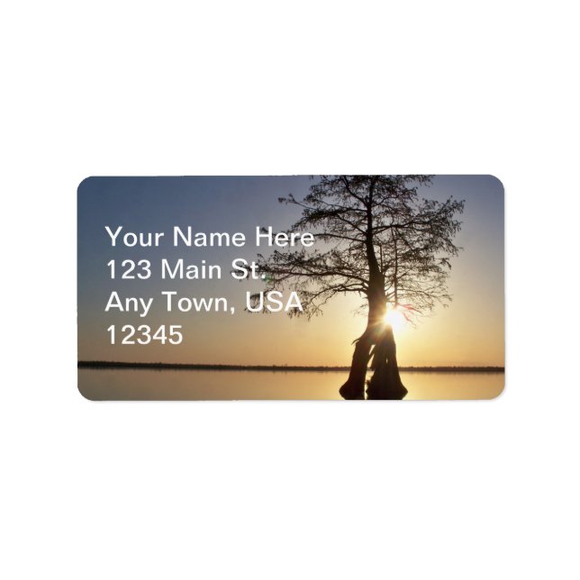 Etiqueta Sunset Atrás de Árvore (Frente)