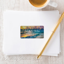 Etiqueta Sunset Beach String Luzes Verão