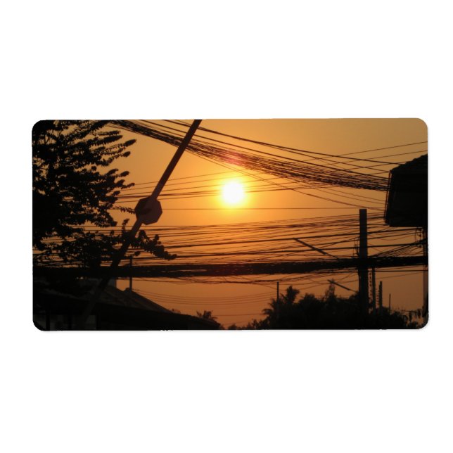Etiqueta Sunset com fio ... Krung Thep, Tailândia (Frente)