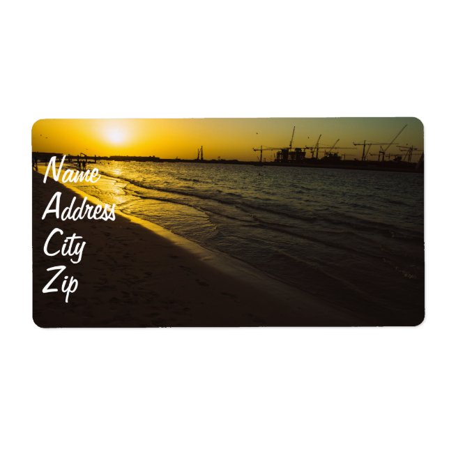 Etiqueta Sunset de praia de Dubai (Frente)