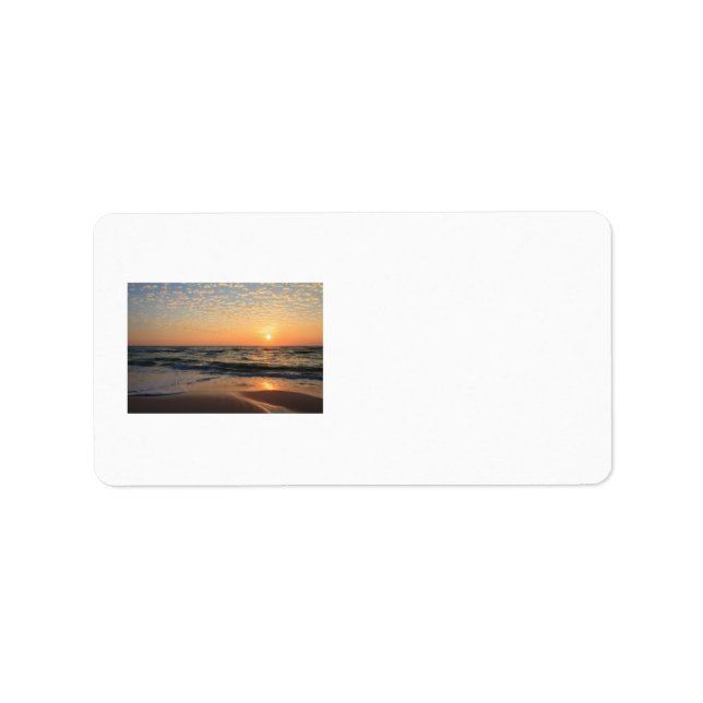 Etiqueta Sunset, Praia e Nuvens (Frente)