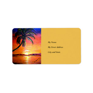 Etiqueta Sunset tropical