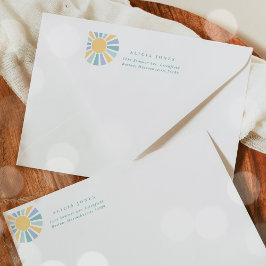 Etiqueta Sunshine Chá de fraldas Vem O Endereço Do Filho