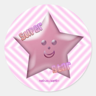 Etiqueta super cor-de-rosa da estrela