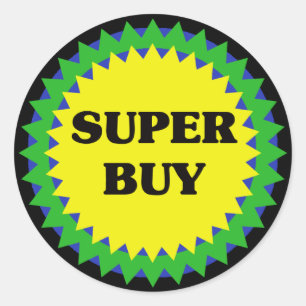 Etiqueta SUPER da venda a retalho do COMPRAR