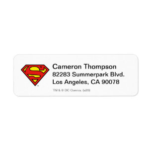 Etiqueta Superman S-Shield Logotipo Superman