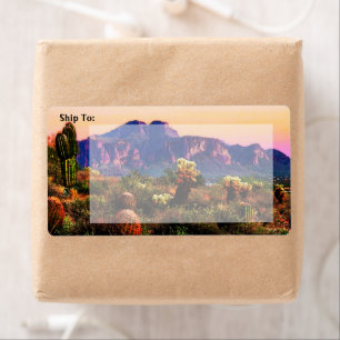 Etiqueta Supertition Mountain Arizona