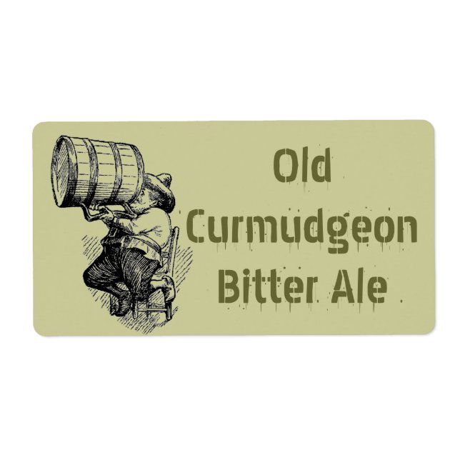 Etiqueta Suprimentos para homebrewing Beer Brew Curmudgeon  (Frente)