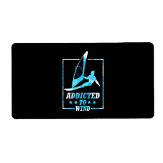 Etiqueta Surfer Viciado em Vento