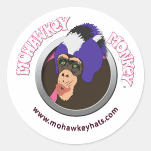 Etiqueta surpreendida do macaco de Mohawkey