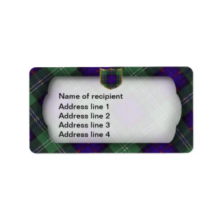 Etiqueta Sutherland Scottish Tartan address label