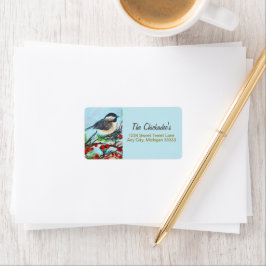 Etiqueta Sweet Chickadee Bird Art