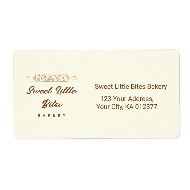 Etiqueta Sweet Little Bites Bakery  Shipping  (Frente)
