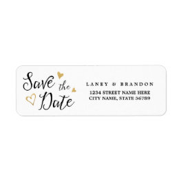 Etiqueta Sweet Love Save the Date Return Address Labs