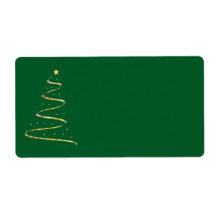 Etiqueta Swirl da Árvore de Natal