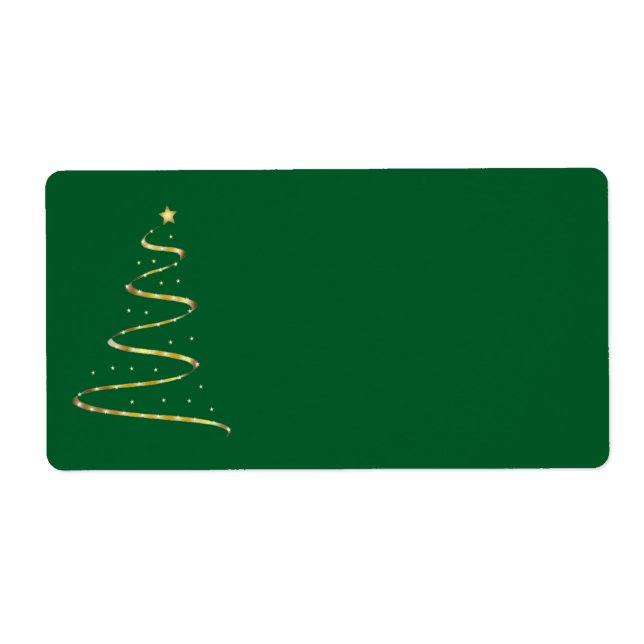 Etiqueta Swirl da Árvore de Natal (Frente)