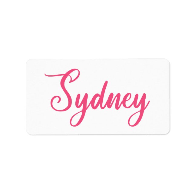 Etiqueta sydney (Frente)