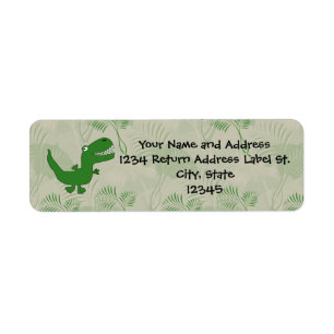 Etiqueta T-Rex Tyrannosaurus Rex Dinossaur Cartoon Crianças