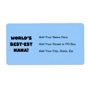 Etiqueta T-shirt preto e branco do Melhor-est Nana do mundo