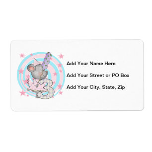 Etiqueta T-shirts e presentes com aniversário de 3 anos de