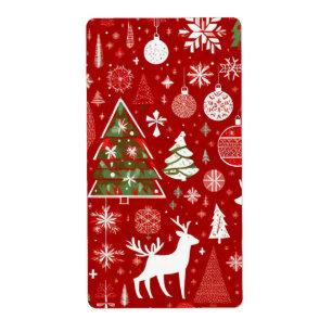 Etiqueta Tábula natalícia Árvores de neve Floco de neve Tag