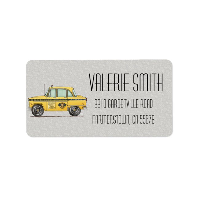 Etiqueta Tabuleiro De Táxi (Frente)