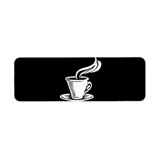 Etiqueta Taça do Café Retro e Saucer (Frente)