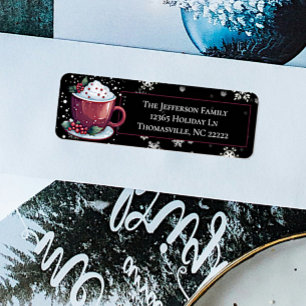 Etiqueta Taça Natal de Chocolate Quente Personalizado