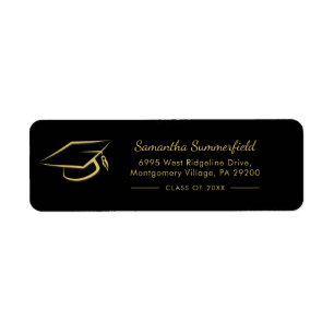 Etiqueta Tampa de Formatura 2026 Graduado Rótulo de Endereç