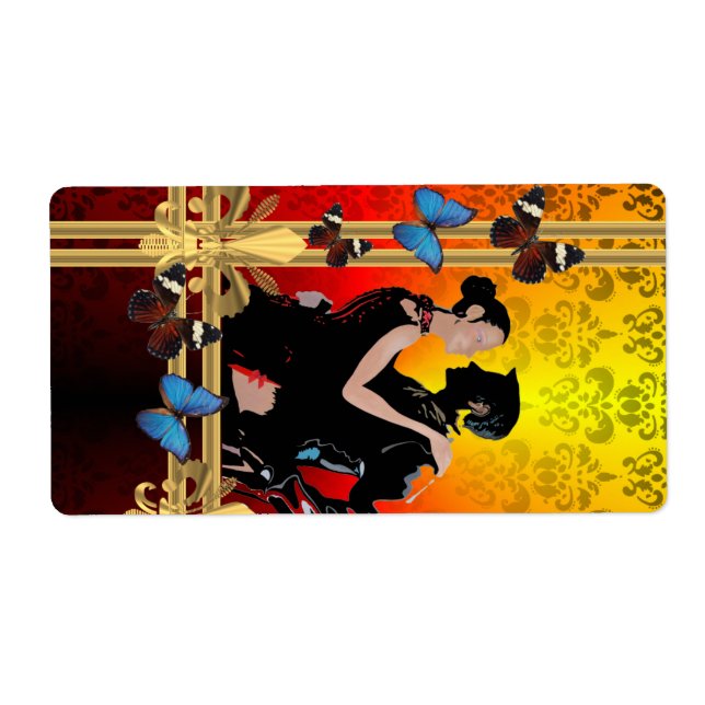 Etiqueta Tango no damask (Frente)
