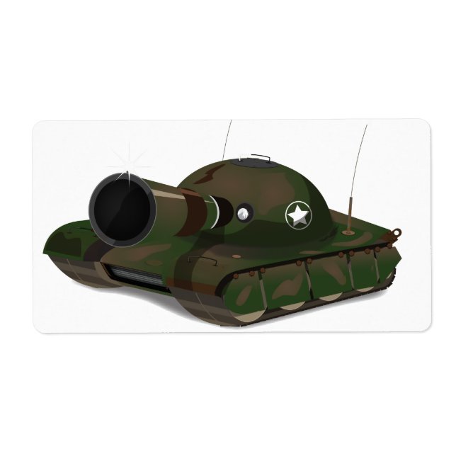 Etiqueta Tanque Militar (Frente)