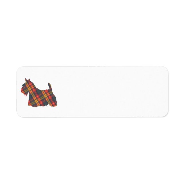 Etiqueta Tartan Buchanan do Terrier Escocês (Frente)
