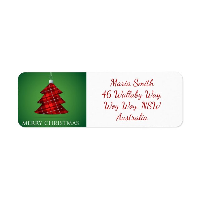 Etiqueta Tartan Christmas bauble (Frente)