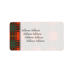 Etiqueta Tartan do Scottish da xadrez do clã de Bruce