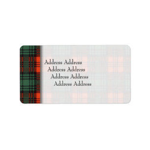 Etiqueta Tartan do Scottish da xadrez do clã de Kerr