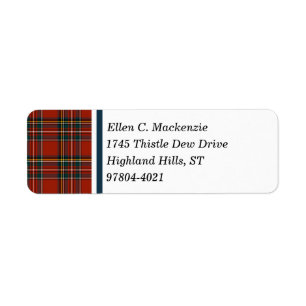 Etiqueta Tartan real de Stewart