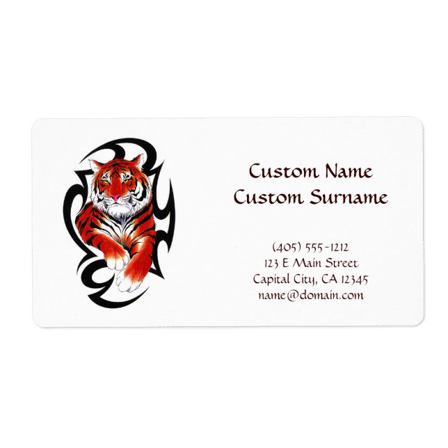 Etiqueta Tatuagem de desenho animado legal símbolo tribal s (Frente)