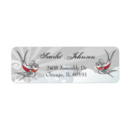 Etiqueta Tatuagem Swallow e Scroll Urban Address Labels